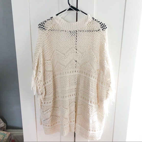 Crochet Fringe Sleeve Cardigan - Picture 2 of 6